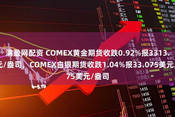 满盈网配资 COMEX黄金期货收跌0.92%报3313.1美元/盎司，COMEX白银期货收跌1.04%报33.075美元/盎司